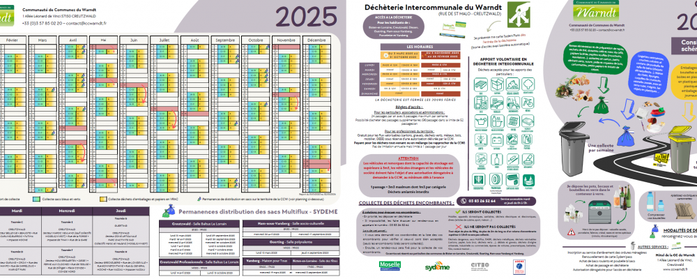 Environnement : Calendrier des collectes 2025