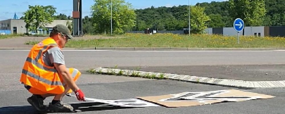 Le marquage des nouvelles pistes cyclables a commencé !