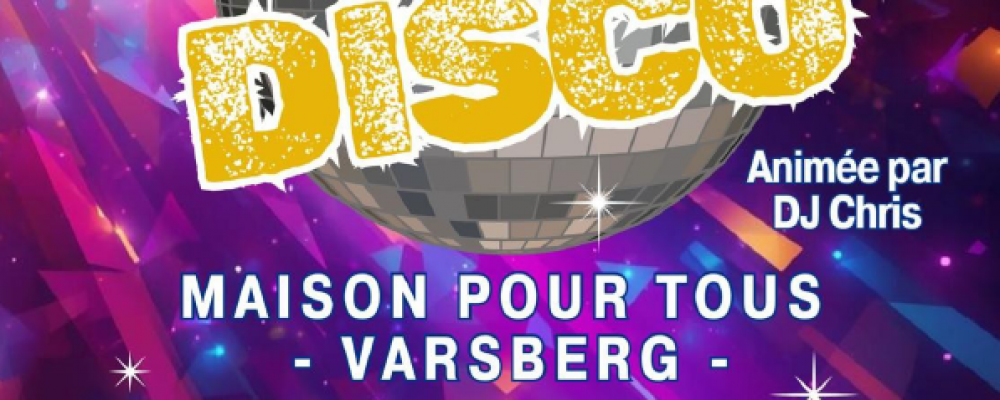 MANIFESTATION : SOIRÉE DISCO